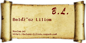 Belász Liliom névjegykártya